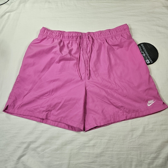 Nike Other - Nike Club 6" Woven Flow Shorts Futura Logo Pink White FN3307-675 Men's Size XL